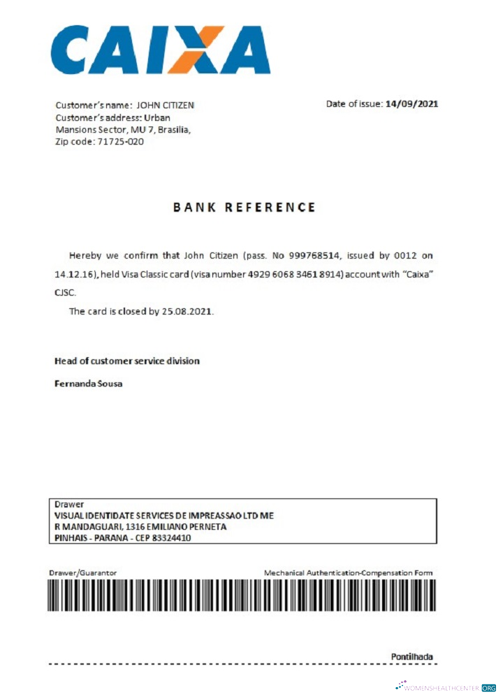 Download Brazil Caixabank closure reference Photoshop template